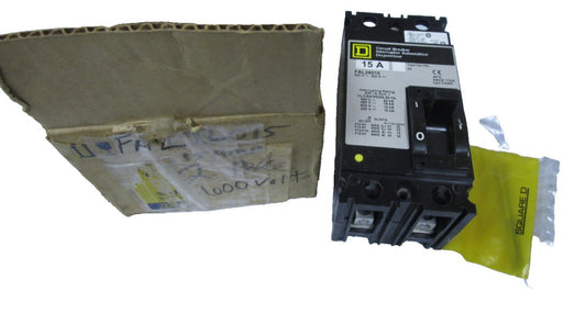 Square D FAL26015 Circuit Breaker 15A 15 Amp 600Vac 2P Pole