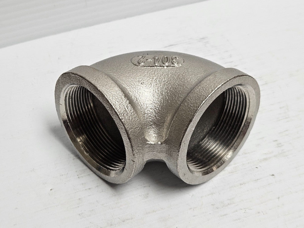 ASP 304 SS Stainless 90° Elbow Fitting 2" Npt 150 SP114 CF8