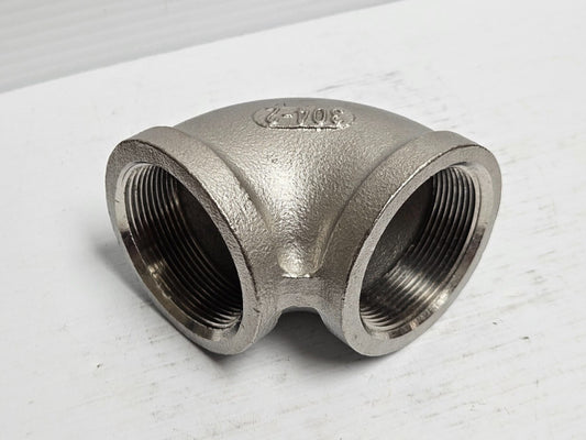 ASP 304 SS Stainless 90° Elbow Fitting 2" Npt 150 SP114 CF8