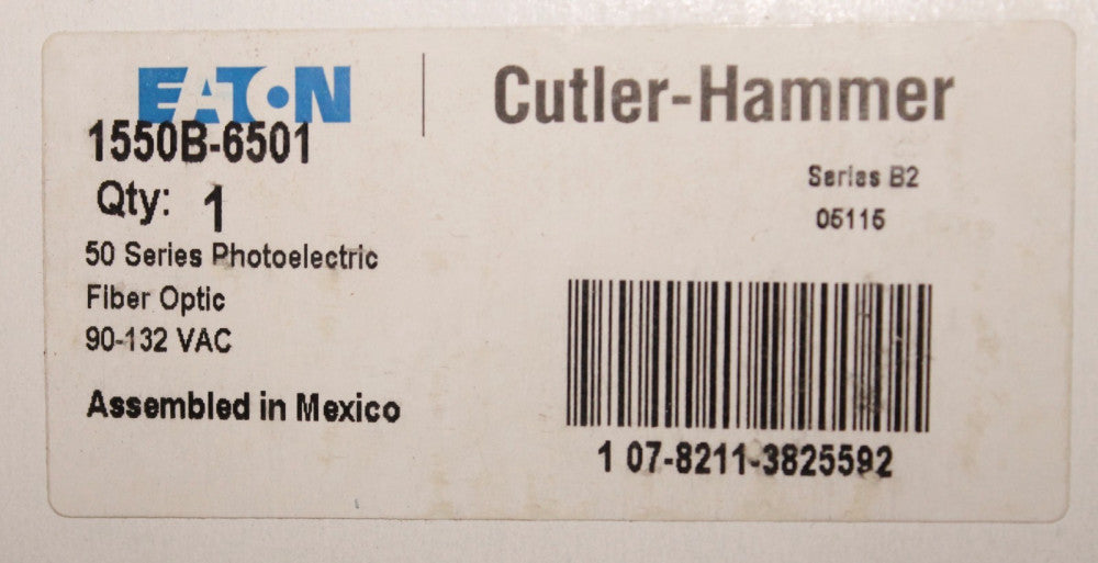 EATON CUTLER HAMMER 1550B 6501 Fiber Optic 50 Series Photoelectric Sensor