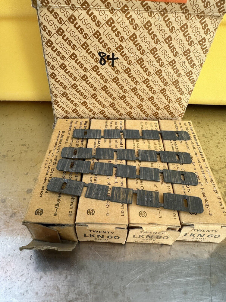 Lot of 84 Bussmann Fuse Link LKN-60 250V Renewal Links