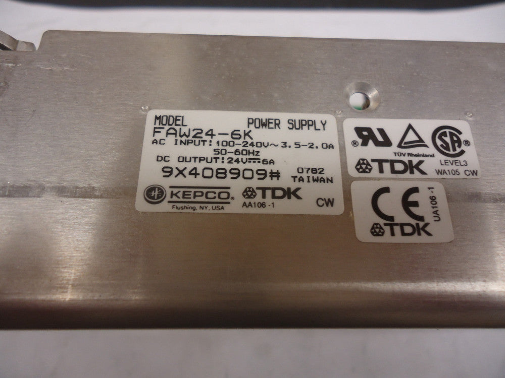 FAW24-6K, TDK, 24VDC 6AMP OPEN FRAME POWER SUPPLY, BRAND NEW!
