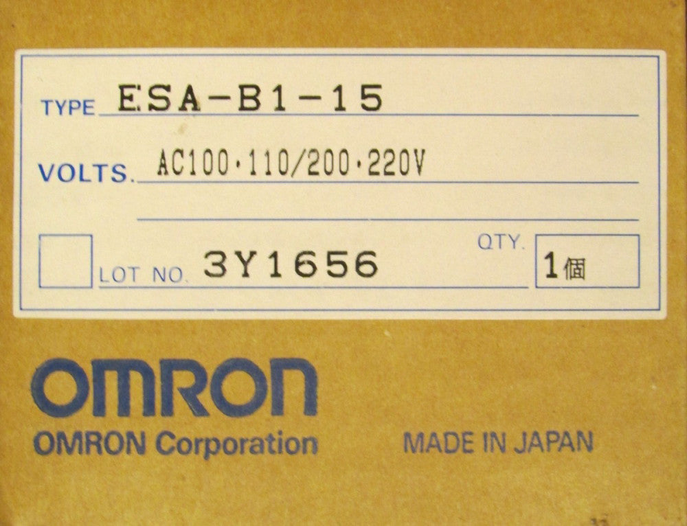 OMRON Earth Leakage Detector 110-220V ESA B1 15