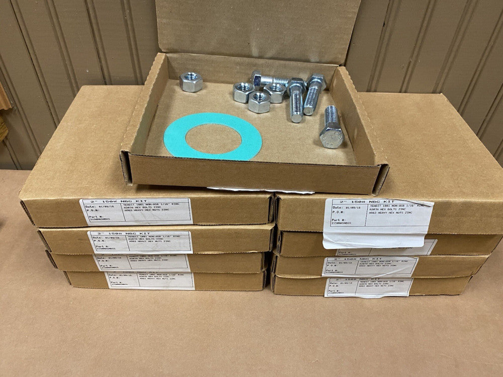 Lot of 9 New 2" 150# NBG KIT Teadit 1001 Gasket 