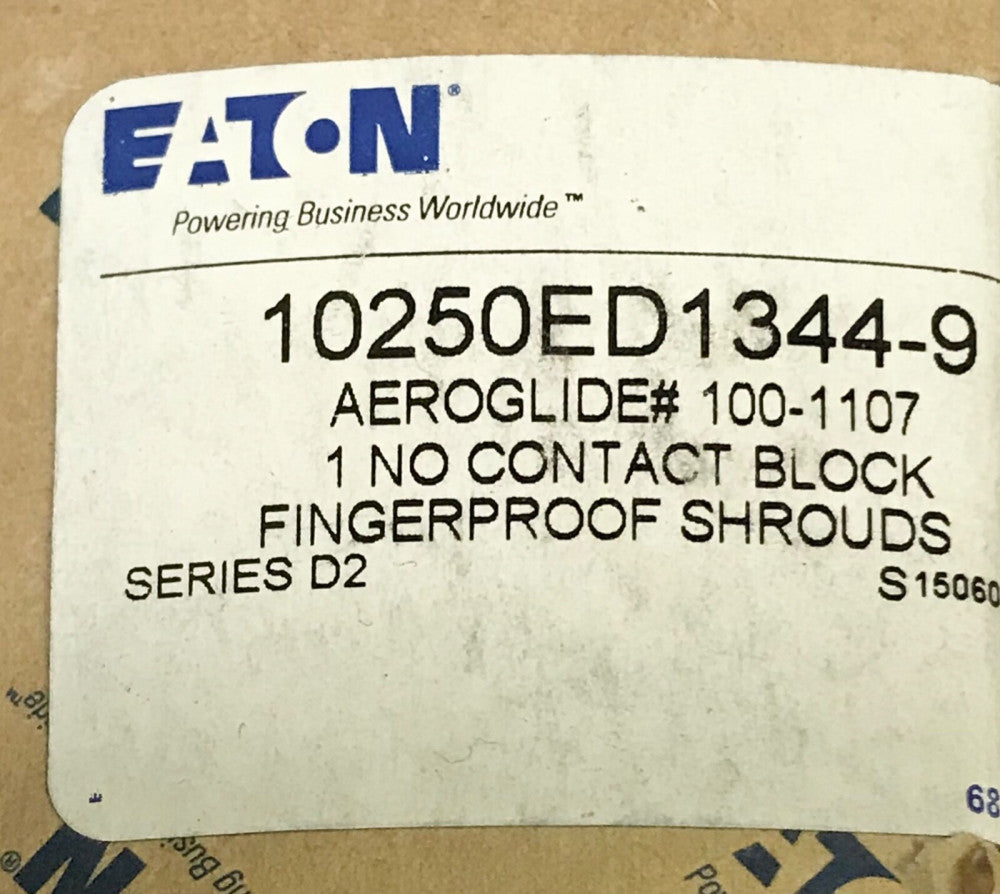 EATON CUTLER HAMMER 10250ED1344 9 AREOGLIDE #100-1107 1 NO Contact Block 1025T50