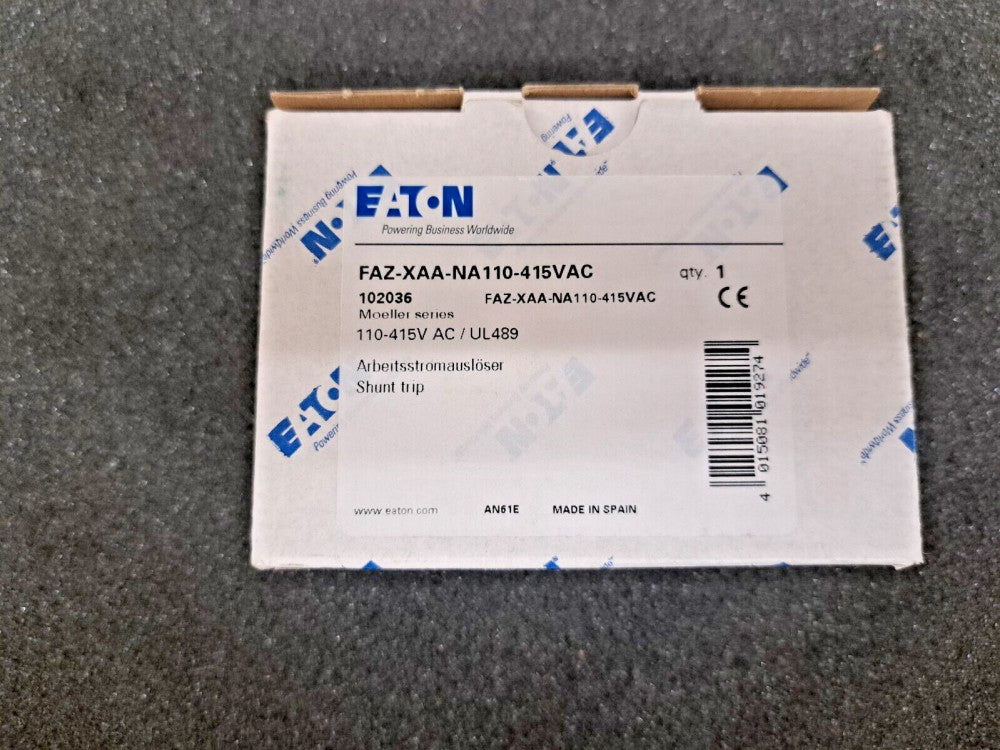 New, Eaton, FAZ-XAA-NA110-415VAC, Shunt Release; 110-415VAC