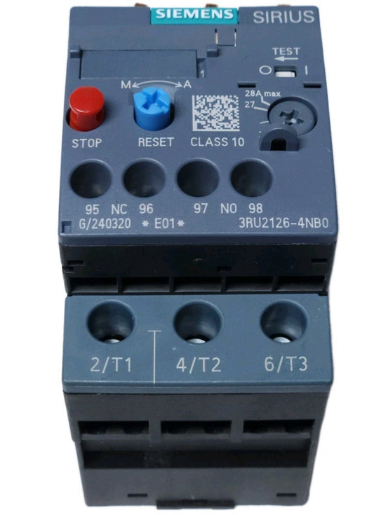 SIEMENS 3RU2126 4NB0 SIRIUS ELECTRONIC Overload Relay 23-28 AMP