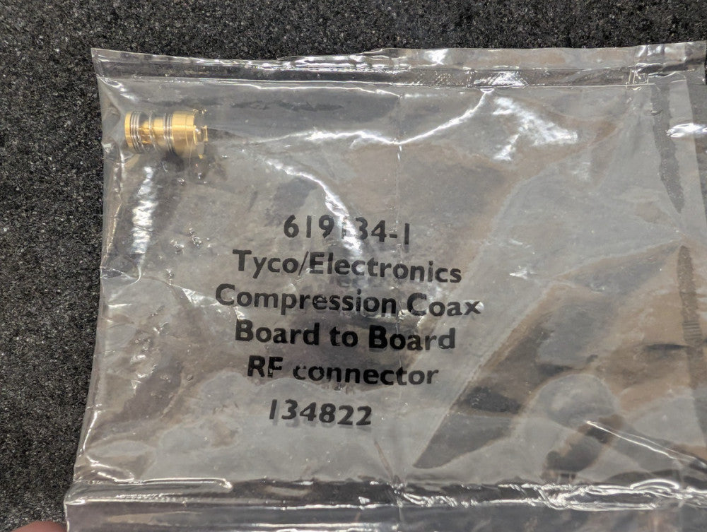 New, Tyco Electronics, 619134-1, CONN COMPRESS STACKER 50 OHM SMD