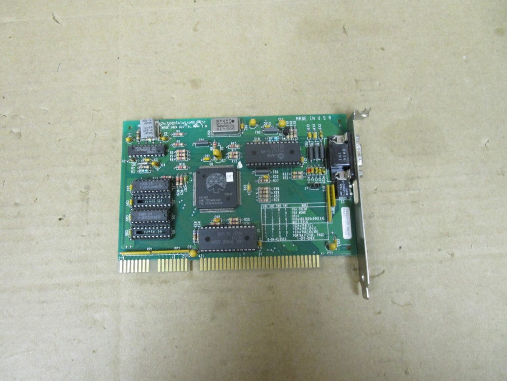 UNITED SOLUTIONS IMAGE 1024 VGA CARD REV A VER 1.0