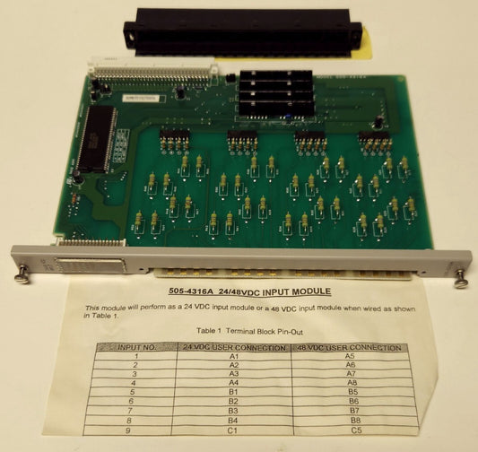 SIEMENS 505 4316A 24-28 VDC Input Module 2586267 0002 A