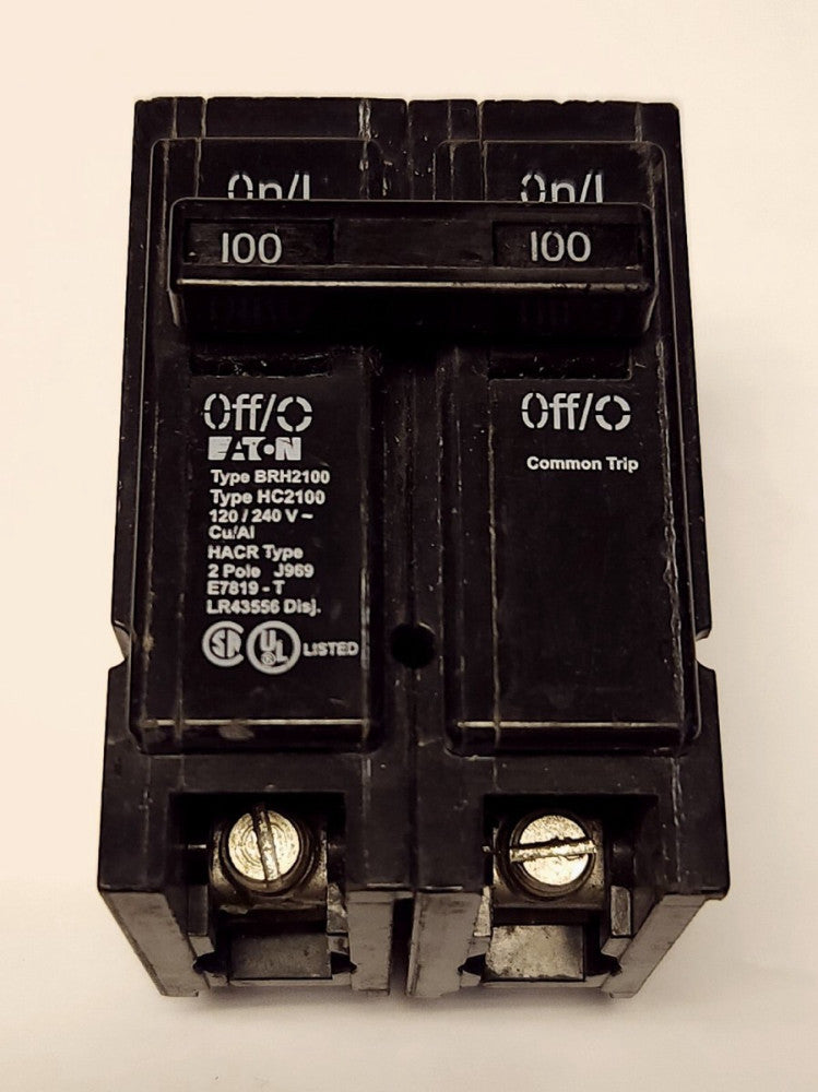 EATON CUTLER HAMMER BRH2100 2 Pole 100 AMP 240 VAC HC2100