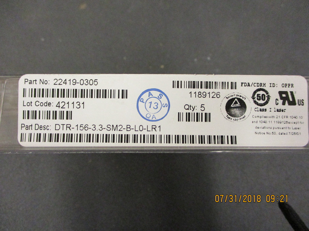 DTR-156-3.3-SM2-B-L0-LR1 OCP Optical Transceiver BRAND NEW!