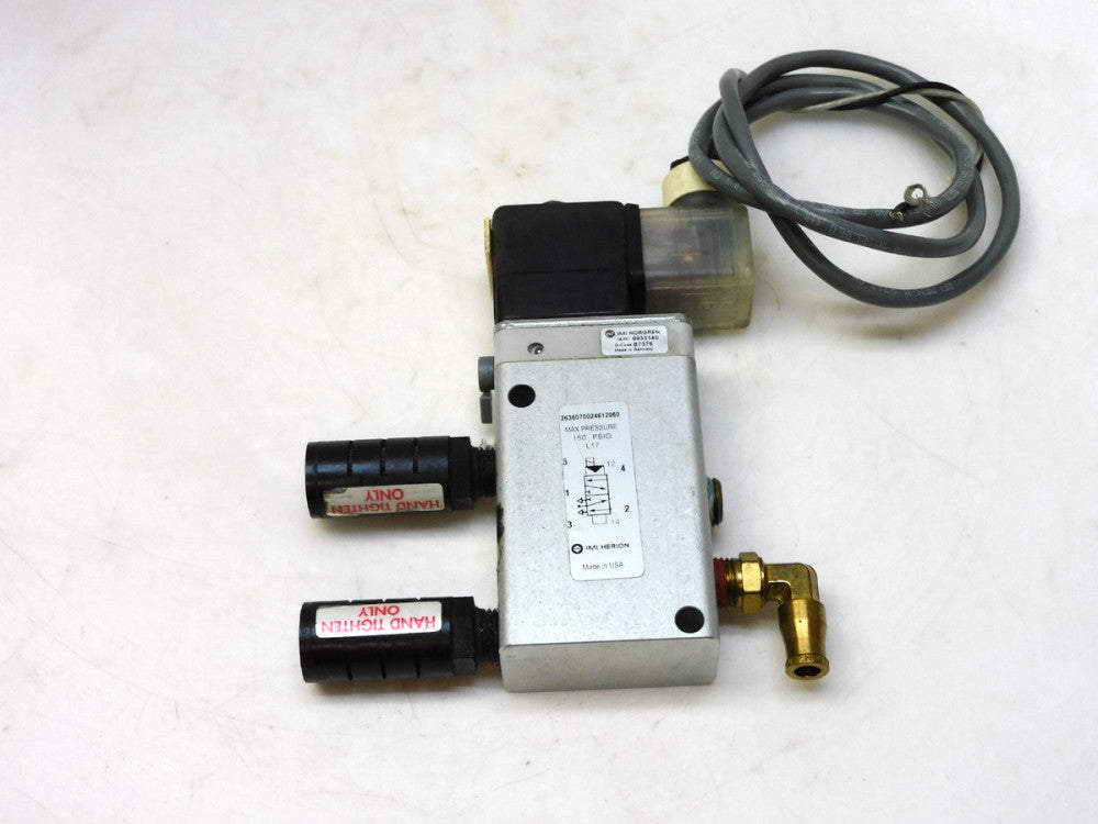 Herion Solenoid Valve 150Psi 120v coil 60Hz 2636070024612060