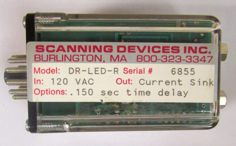 SCANNING DEVICES INC DR LED R Current Sink Timer Timing Relay 120 VAC W-11184