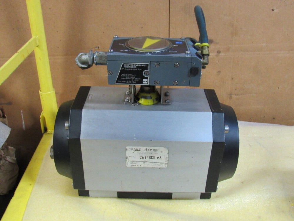 CRANE AIR ACTUATOR CA11SC5-8 W/ BLX POSITIONER EA1 - USED