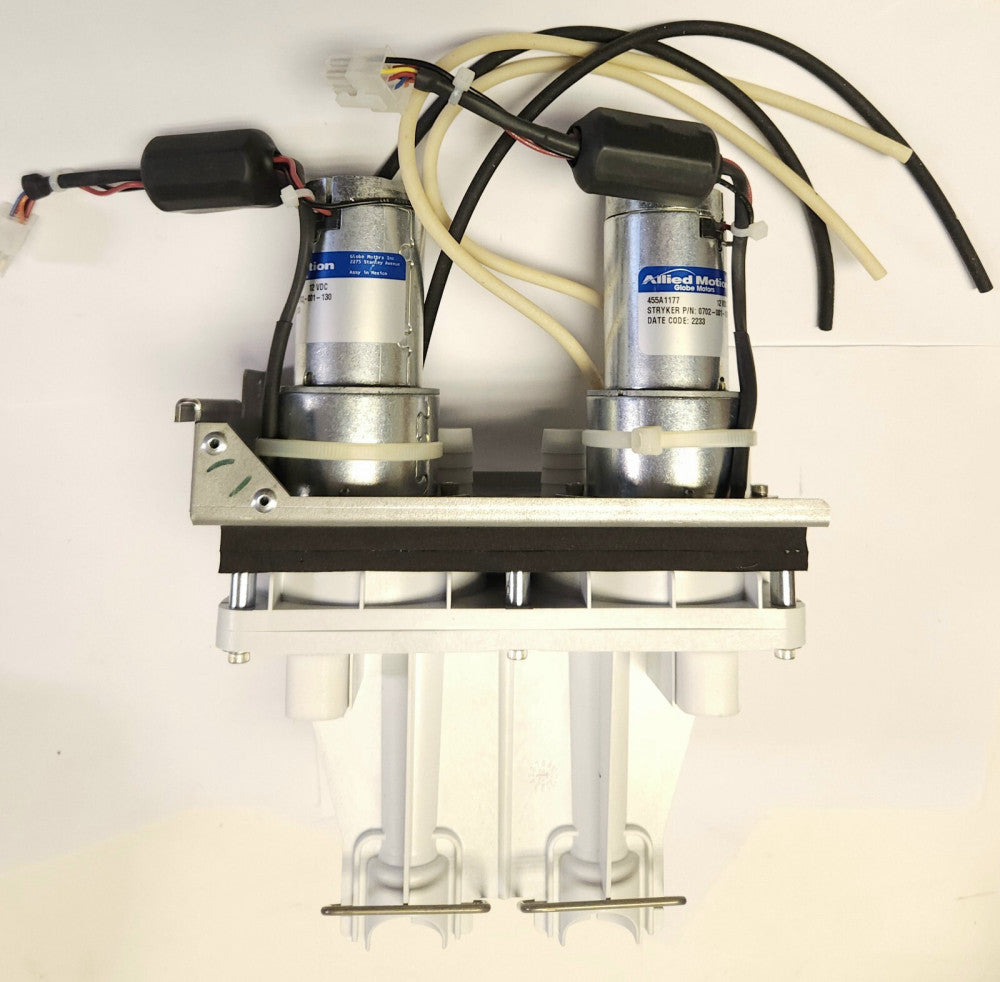 ALLIED MOTION 455A1177 STRYKER 0702 001 130 DUAL Motor Pump Head Assembly 12 VDC