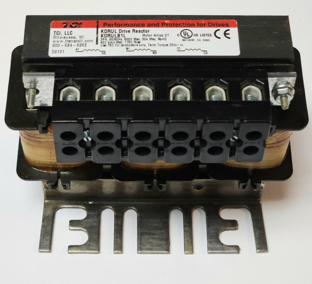 TCI KDRULB1L 27 AMP KDRUL Motor Drive Reactor 3 Phase 600 VAC