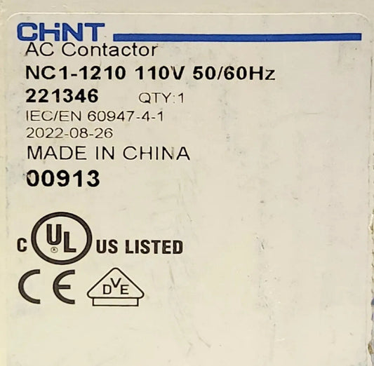 CHINT NC1 1210 3 Pole 120 VAC NC1-12 Contactor 25 AMP 221346