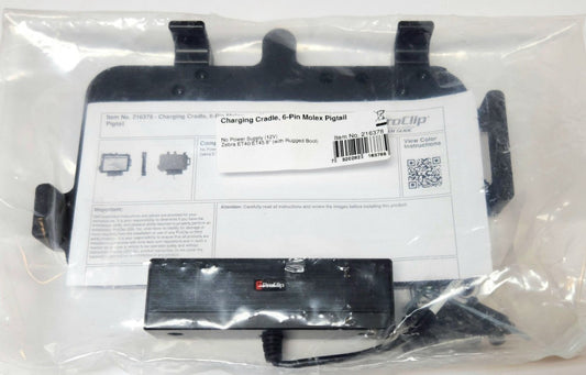 PROCLIP 216379 Charging Cradle 6 Pin MOLEX Pigtail Zebra E+40/E+45 8"
