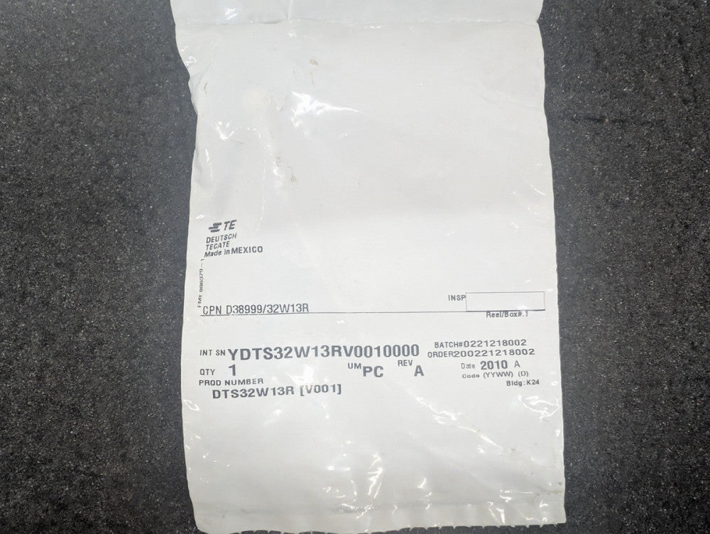 New, TE Connectivity, YDTS32W13RV0010000, DUST COVER ASSEMBLY