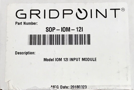 GRIDPOINT SOP-IOM-12I Model IOM 12I Input Module SOP IOM 12I