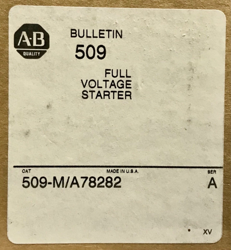 ALLEN BRADLEY 509 M/A78282 110 120 VAC Size 0 Starter 18 AMP Electronic Overload