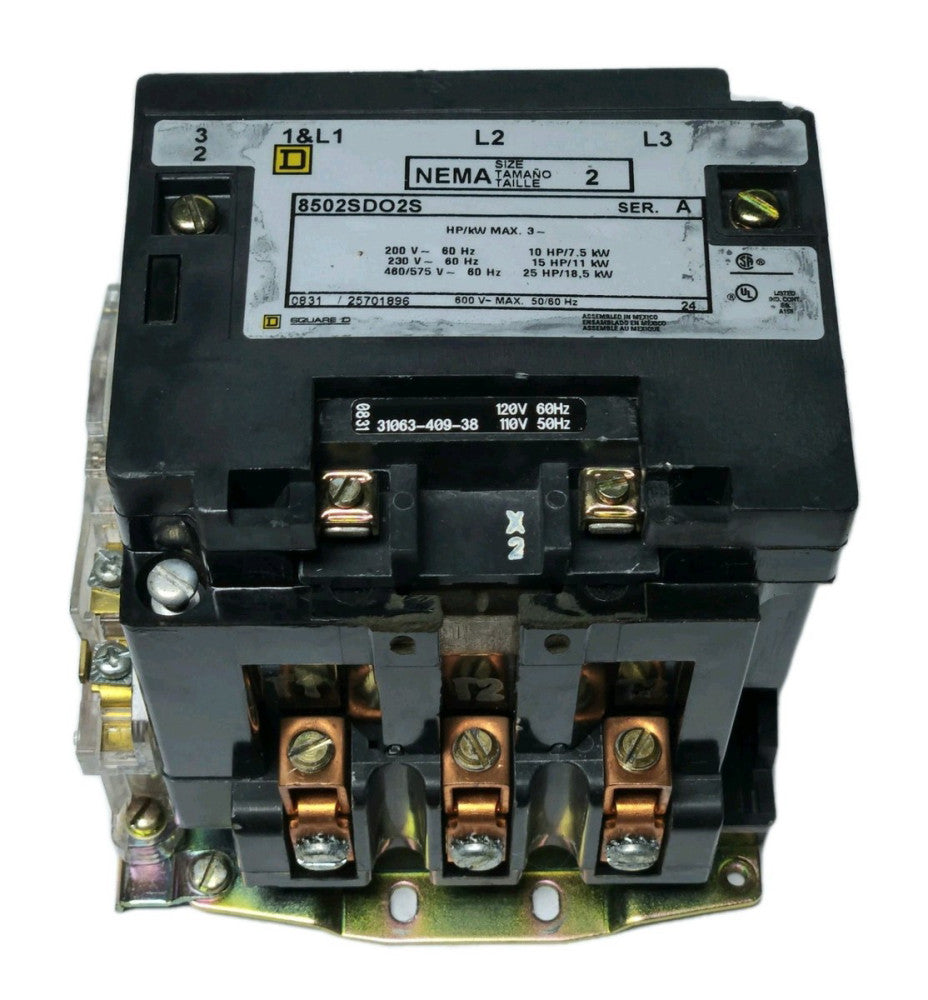 SQUARE D 85025D025 Size 2 120 VAC Magnetic Contactor