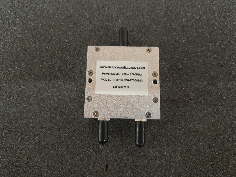 New, Response MicroWave, RMPD2.700-2700QMAF, SPLITTER 2 WAY QMA 50 OHM 4-40 MNT 