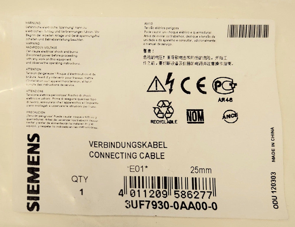SIEMENS 3UF7930 0AA00 0 Interface System Extension Module Connecting Cable Flat