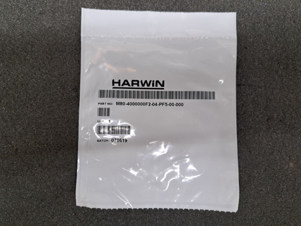 New, Harwin, M80-4000000F2-04-PF5-00-000, 4 Pos. Female SIL 10 AWG Cable Conn.