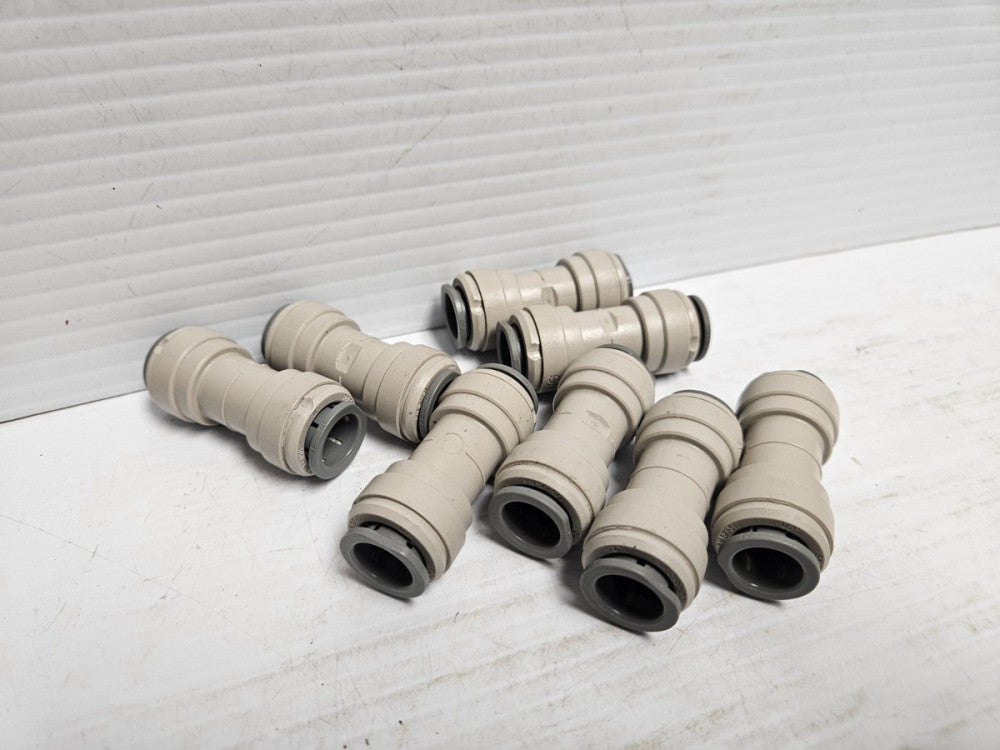 (8) JOHN GUEST STRAIGHT PUSH-TO-CONNECT TUBE FITTING SK 266-001 SF-51 1/2"X1/2"