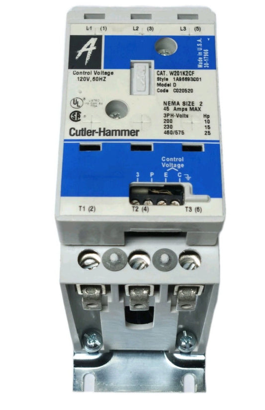 EATON CUTLER HAMMER W201K2CF Size 2 W200 W201 Advantage Contactor