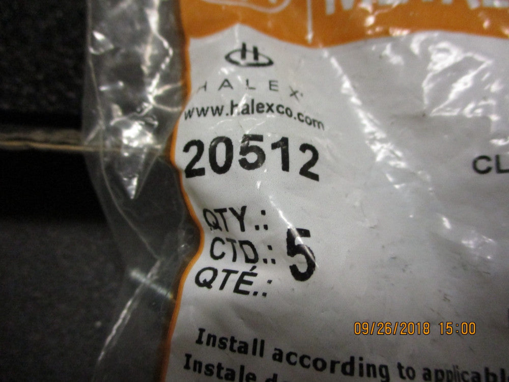 20512 HALEX 5 COUNT 3/4 INCH ZINC CLAMP CONNECTOR BRAND NEW!