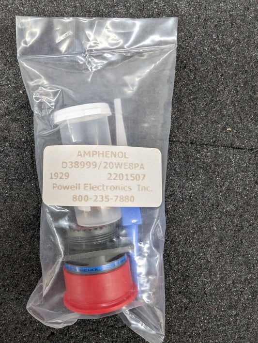 New, Amphenol, D38999/20WE8PA, Circular MIL Spec Connector 8P WL MNT PIN SZ 17