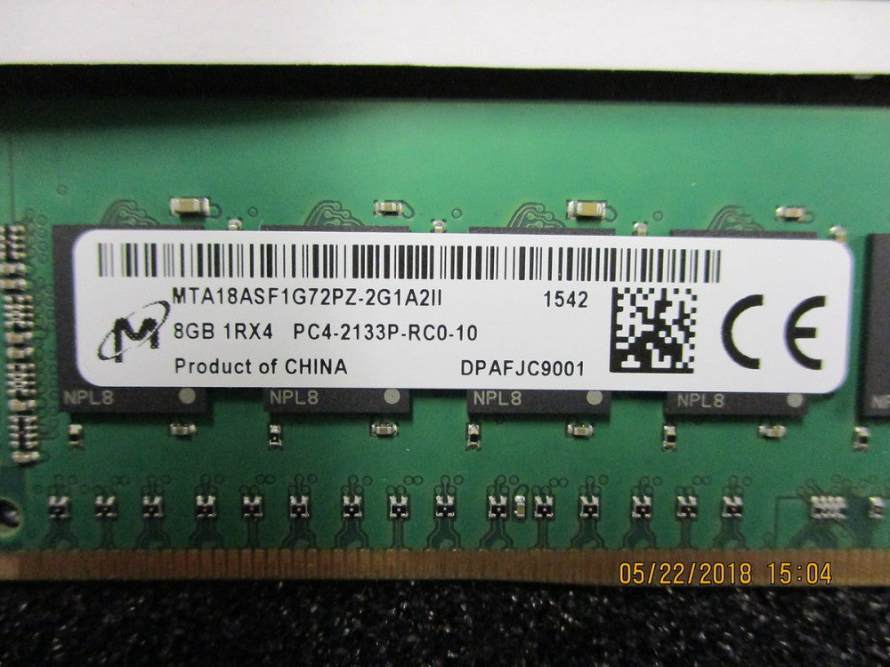 MTA18ASF1G72PZ-2G1A2II Micron Tech 8GB PC4-17000 DDR4-2133MHz Clean Pull!