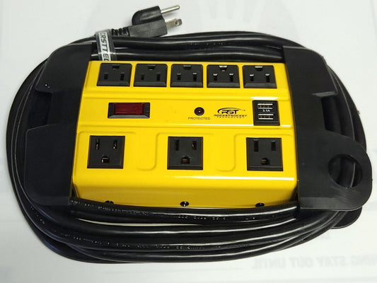 RST LTS 8TS 2U Rocket Socket Technology 8 AC Outlets 2 USB Outlets 3.1 AMP