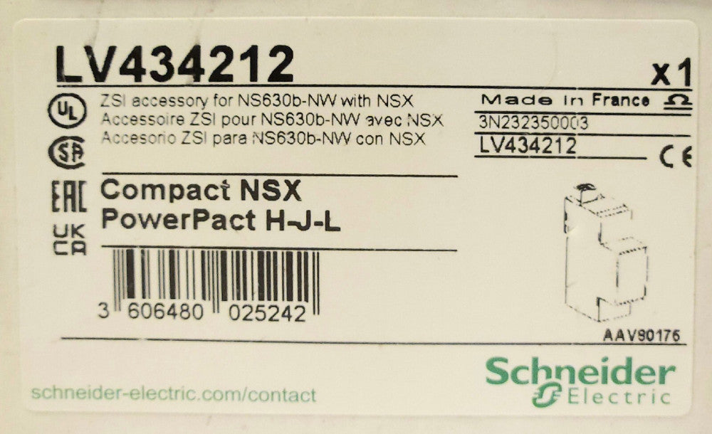 SCHNEIDER ELECTRIC LV434212 ZSI Accessory for NS6306 NW with NSX Compact NSX
