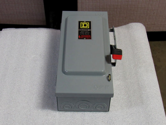 Square D Non-fusible Heavy Duty Safety Switch HU361 Ser E2 30 A Amp 600V 3P 3Ph