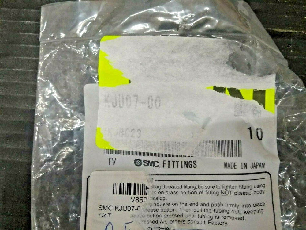 New, SMC, KJU07-00, Pneumatic Valve 5/32in Y Split Fitting - Sold as lot of 13
