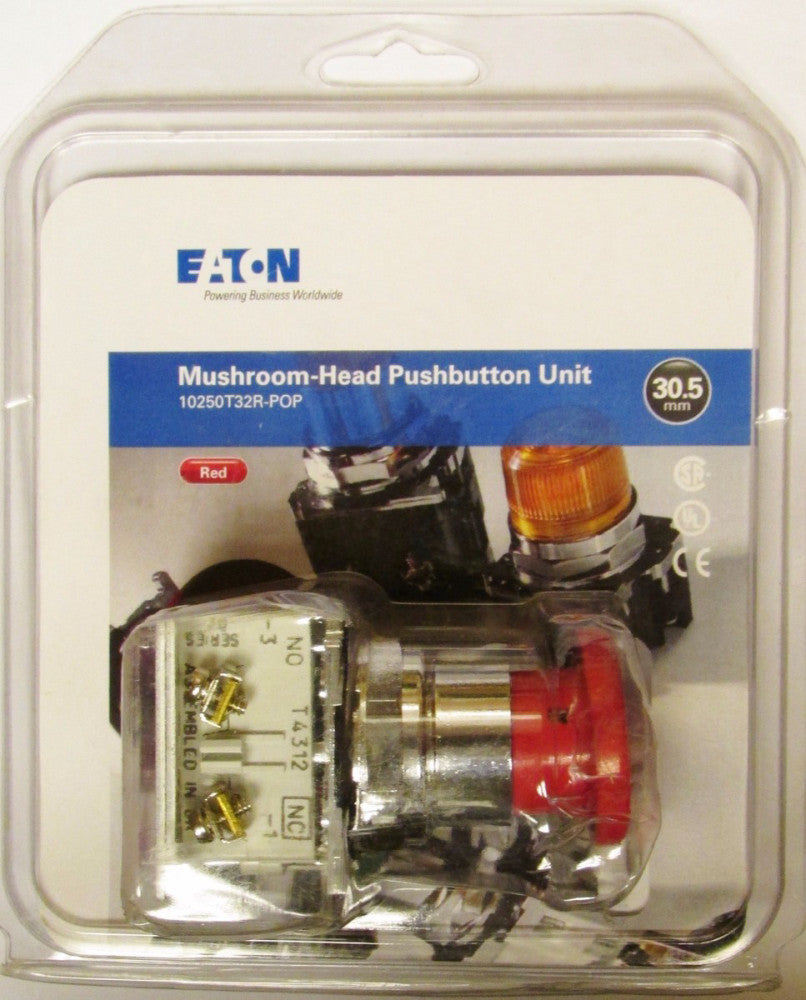 EATON CUTLER HAMMER 10250T32R POP Red Mushroom Push Button 10250ED1302 3