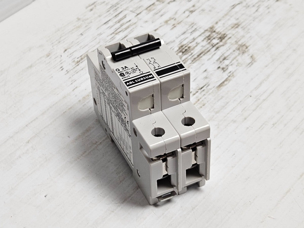 ABL Sursum Circuit Breaker 2GU3 G3A 2GU3G3A 3 A Amp 2 Pole 2P 277/480V