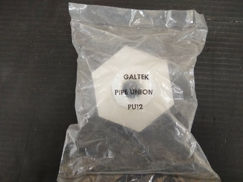 New, Galtek, PU12, STRAIGHT UNION, 3/4-INCH FNPT