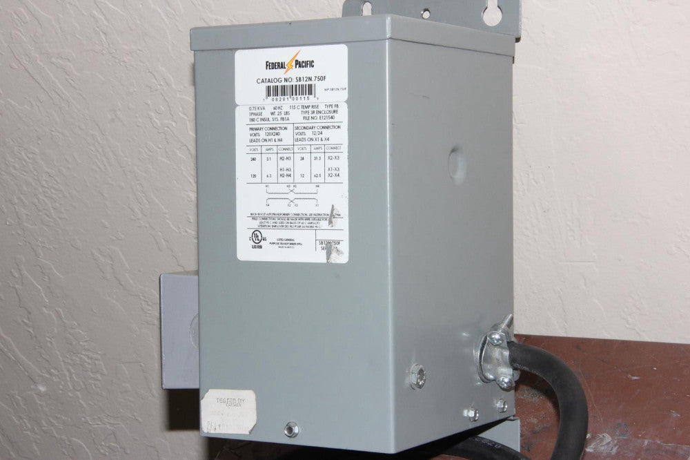 FEDERAL PACIFIC SB12N.750F 0.75kVA Transformer