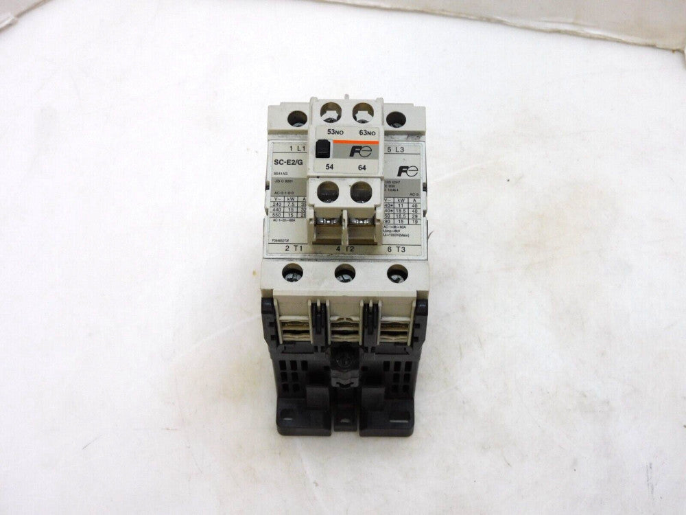 FUJI ELECTRIC SC-E2/G IEC CONTACTOR 24VDC COIL W/ SZ-A20/T