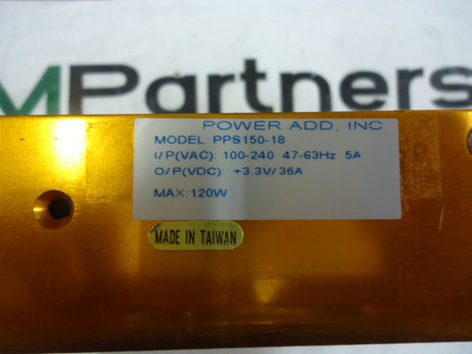 PPS150-18, Power Add, 150 Watt U-channel 3.3VDC O/P, BRAND NEW!