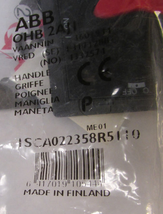 ABB OHB 2AJI BLACK Rotary Switch Disconnect Handle ISCA022358R5II0