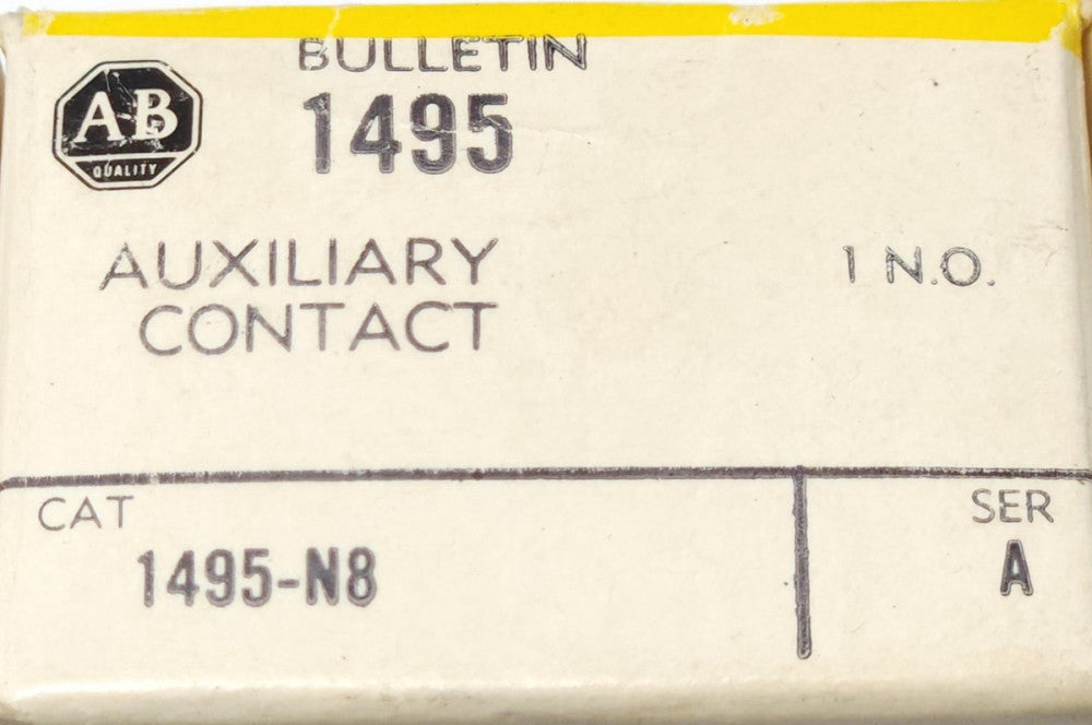 ALLEN BRADLEY 1495 N8 Auxiliary Contact Block 1 NO