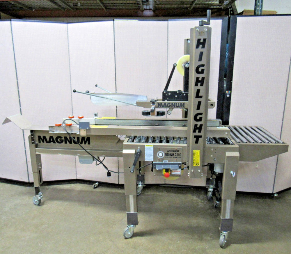 HIGHLIGHT MAGNUM 2300 T-TABLE BOX CASE TAPE SEALER FORMER TAPER 1PH 120V 2" Roll