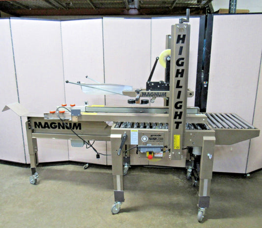 HIGHLIGHT MAGNUM 2300 T-TABLE BOX CASE TAPE SEALER FORMER TAPER 1PH 120V 2" Roll