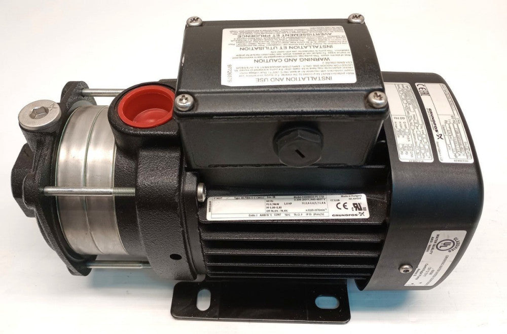 Grundfos CM3-3A-S-A-V-A00VE-A-A-N Centrifugal Pump A-97568363-P2-1748 Base Mount
